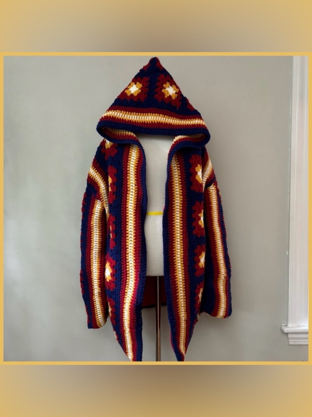 Handmade Granny Square Sweater - Picture 4 of 10
